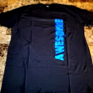 This black Awesome logo T shirt from the YouTube is NWOT, size L or XL.